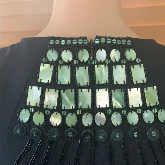 TORY BURCH EMBEZZLISH BLACK SILK BLOUSE SZ… - Picture 5 of 9